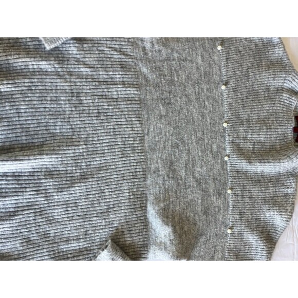 BKE Gray Sweater Small Cozy Flare Sleeve Pearl Embellished - Picture 6 of 9